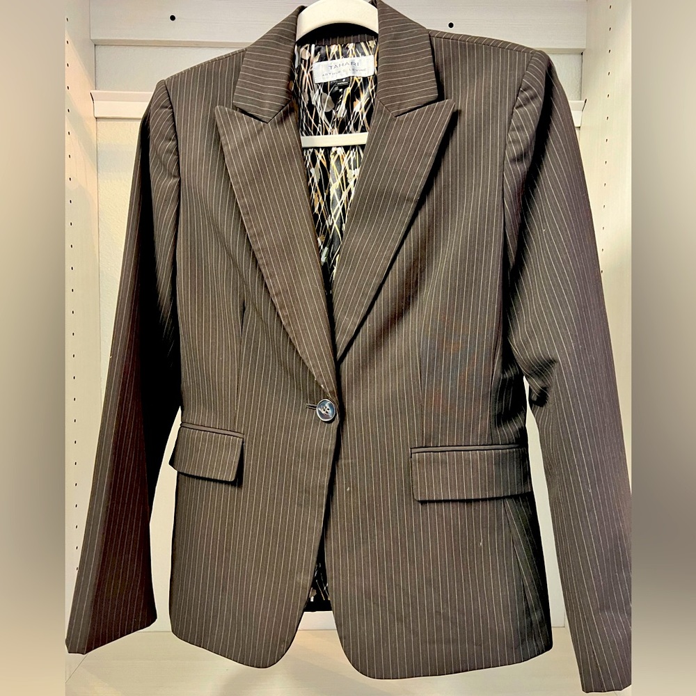Chocolate brown Tahari 2piece suit